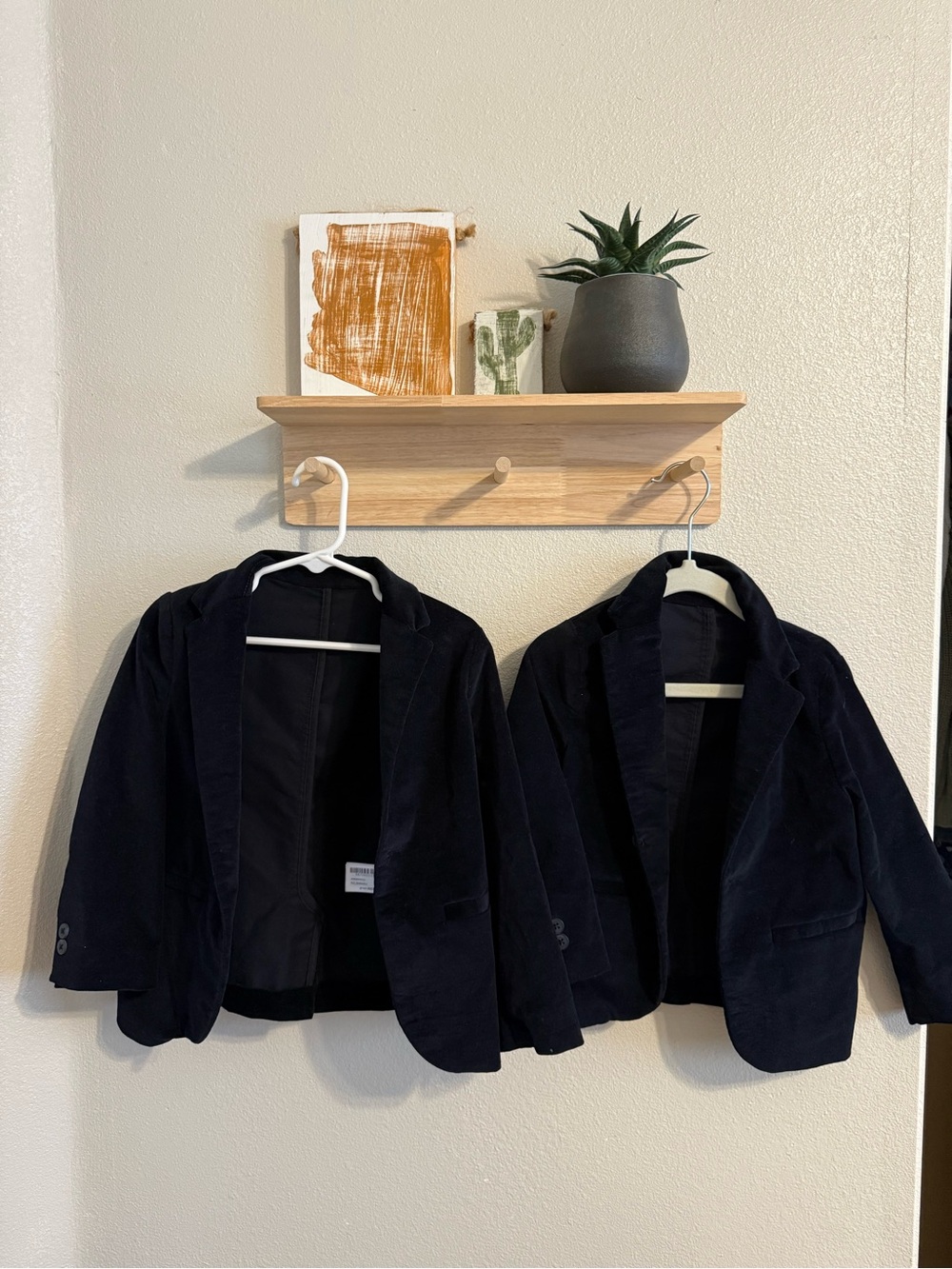 Zara Kids Navy Blue Corduroy Blazer Jacket - Pair